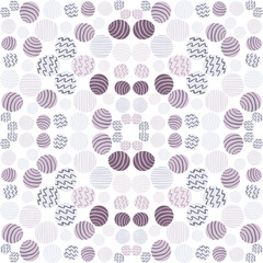 Doodle pebbles seamless pattern. Cute brick wall background. Hand drawn stone endless wallpaper.