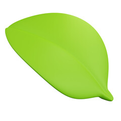 3d rendering leaf isolated