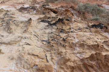 Surface of the moon geological site in Tataouin, Tunisia, North Africa 