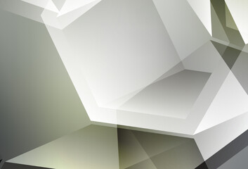 Light Gray vector abstract polygonal template.