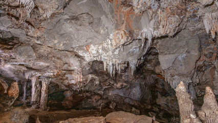The cave in Khao Sok Reservoir. Ratchaprapha Dam Surat Thani Province, Thailand.