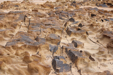 Surface of the moon geological site in Tataouin, Tunisia, North Africa 