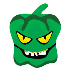 Vegetable devil for Halloween decoration