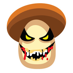 Vegetable devil for Halloween decoration