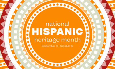 Hispanic Heritage Month background. Poster, card, banner