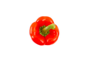 Paprika. Pepper red. Bell pepper isolated. Sweet red pepper. With clipping path. Full depth of field..