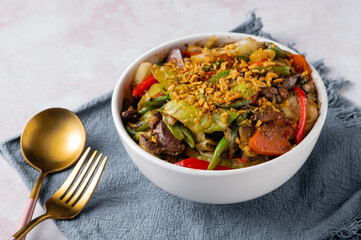 Chop Suey is famous Filipino - Chinese stir-fried vegetable dish that is cooked with meats such as chicken and pork.
