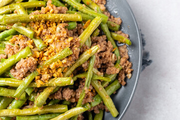 Ginisang Sitaw Recipe (Sauteed String Bean with minced pork)
