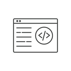 Programming icons  symbol vector elements for infographic web