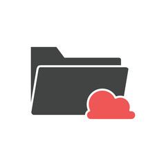 cloud folde icons  symbol vector elements for infographic web
