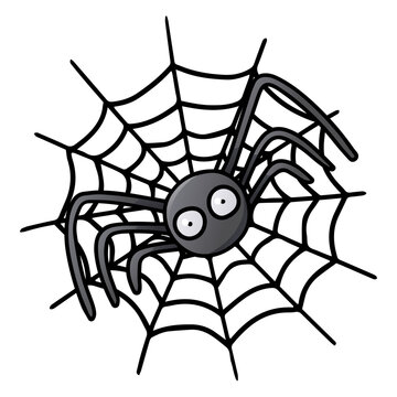 Spider cartoon illustration isolated on white background
