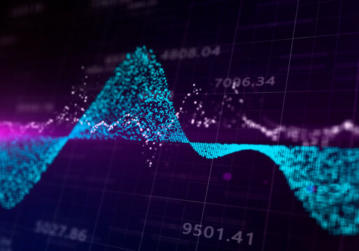 Trading stock exchange bar graphs