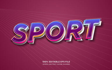 Sport editable text style effect	
