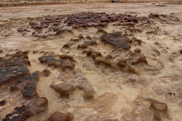 surface of the moon geological site in tataouin, Tunisia, North Africa