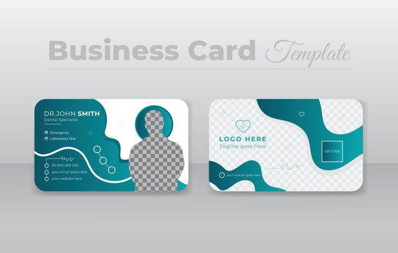 Professional medical healthcare business card design template