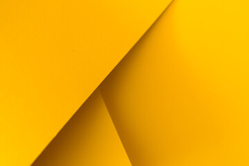 Geometric 3d yellow abstract background, wallpaper with copy space