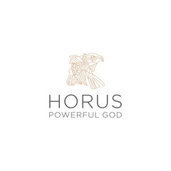 Horus logo design icon template