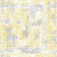 Abstract, decorative, seamless pattern of shades of gray and yellow paint