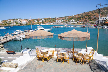 mpatsi or batsi city in andros island greece