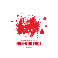 Vector illustration of International Day of Non-Violence. Simple and elegant design