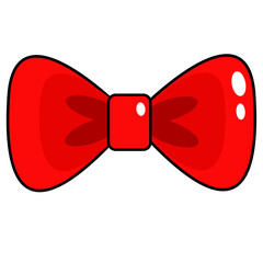 red bow isolated on white