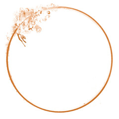 Coffee Stain Marks brown watercolor circle splash.