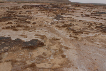 surface of the moon geological site in tataouin, Tunisia, North Africa