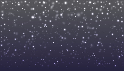 White, clear and shinny or glowing Snow is a blizzard on a black background, beautiful and randomized White snowflakes flying in the air, winter background from snowflakes surrounding on the air.