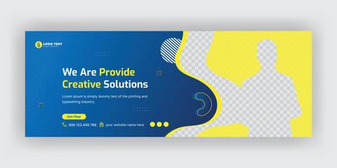 Creative Solution Social Media Facebook Cover Banner Template