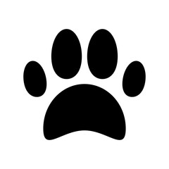 Animal footprint silhouette sign. Paw icon. Vector.