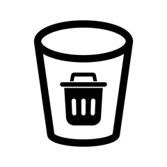 Trash can marked trash can. Vector.
