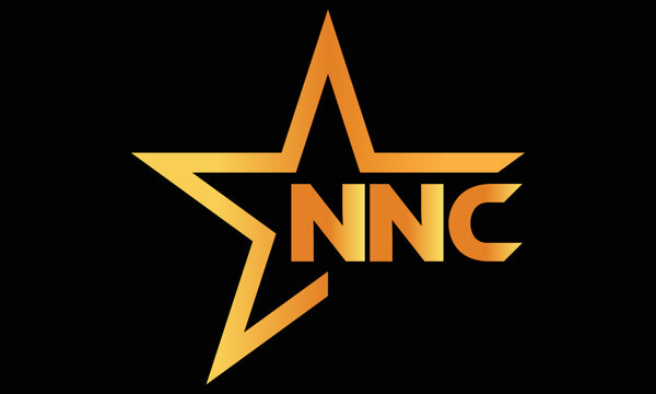 NNC golden luxury star icon three letter logo design vector template. royal logo | luxury logo | jewelry logo | premium logo | iconic logo | Victoria logo |