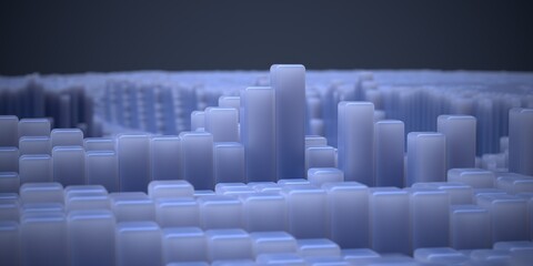Obraz premium blue polygonal abstract landscape computer generated background