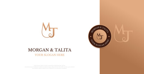 Initial MT Logo Design Vector