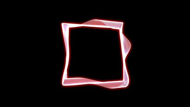 Abstract wave echo particles with in wave line motion background animated.