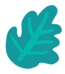 green salad leaf breakfast food set elements hand drawn doodle minimal style pastel color illustration