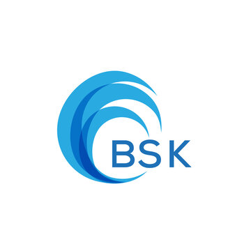 BSK letter logo. BSK blue image on white background. BSK Monogram logo design for entrepreneur and business. . BSK best icon.
