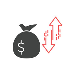 Obraz premium interest yield icons symbol vector elements for infographic web