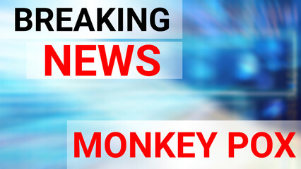 Fototapeta premium influenza virus breaking news illustration image on blur blue light.