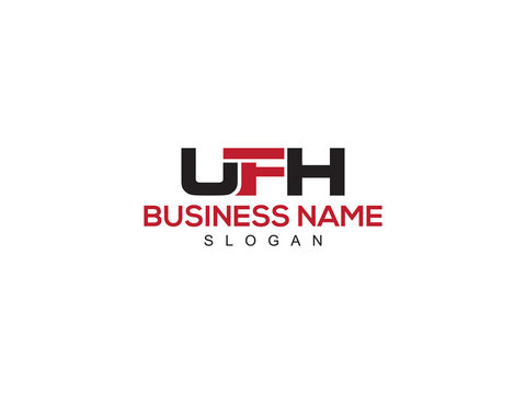 Colorful UFH Logo Icon, stylish ufh Logo Image With Three Alphabet Letter Design For Shop