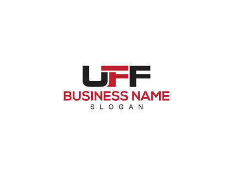 Colorful UFF Logo Icon, stylish uff Logo Image With Three Alphabet Letter Design For Shop