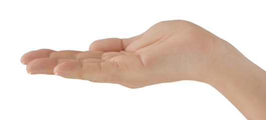 Männliche Hand und Hintergrund transparent