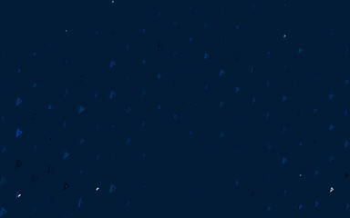 Dark BLUE vector backdrop with lines, triangles.