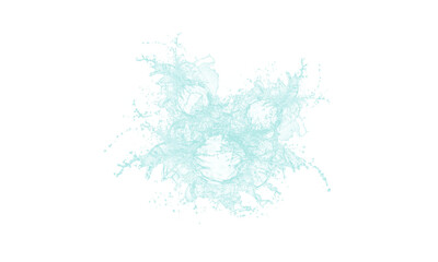 blue water splash