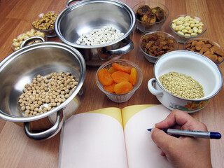  Traditional Turkish dessert ashure - Noah's Pudding ingridients, making of