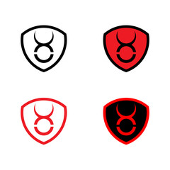 Taurus astrology logo vector