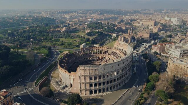 Slow parallax of Roman Colosseum
