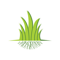 Grass root logo vector