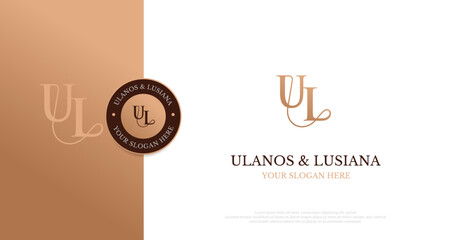 Initial UL Logo Design Vector