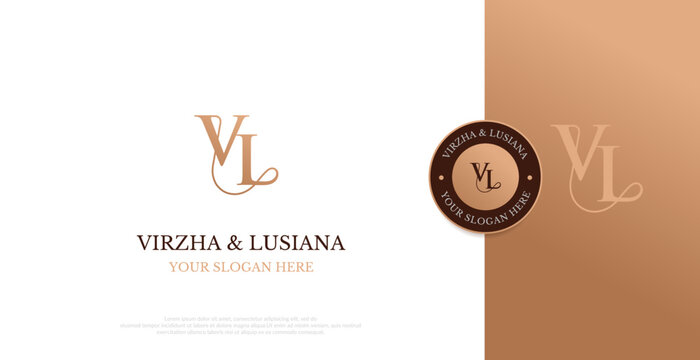 Initial VL Logo Design Vector